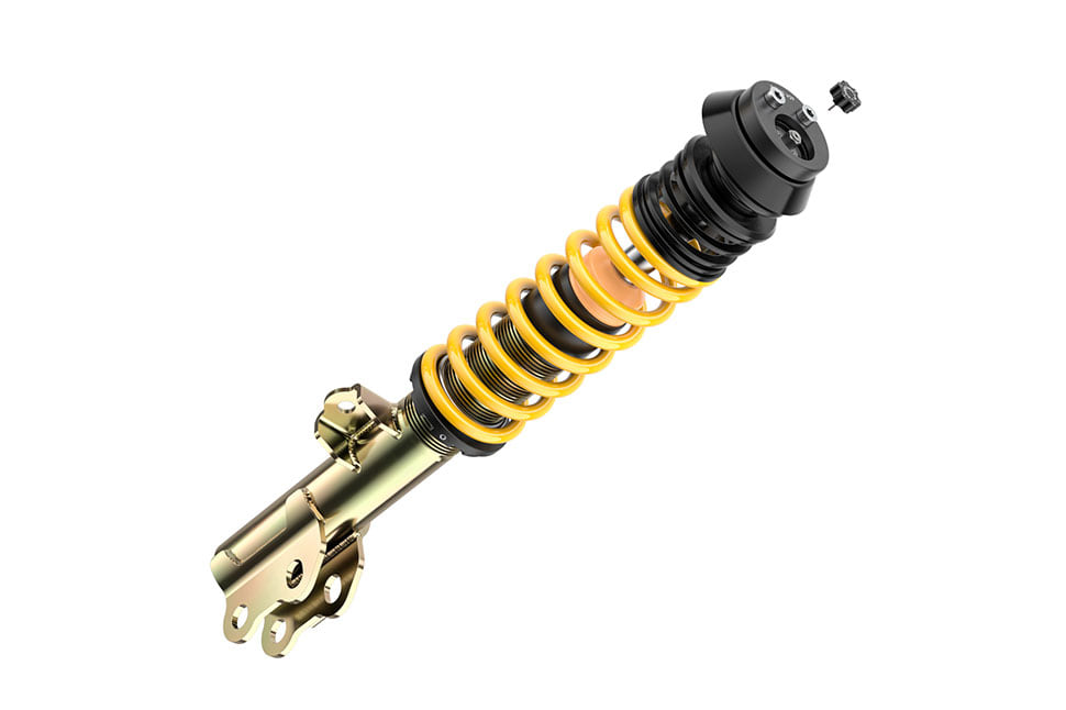 Das Unibal-Stützlager aus Aluminium sitzt direkt oben am Federbein wie in dieser Abbildung